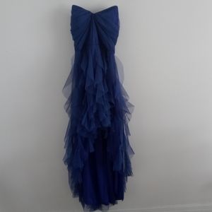 TeezeMe Sparkly Blue Cascading Mesh Dress